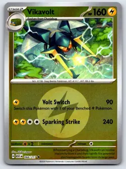VIKAVOLT 066/217 ENERGY REVERSE HOLO ME: ASCENDED HEROES POKEMON NM - Image 1
