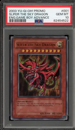 Yu-Gi-Oh! Slifer The Sky Dragon Game Boy ADV Ultra Rare Promo GBI-001 PSA 10 - Image 1