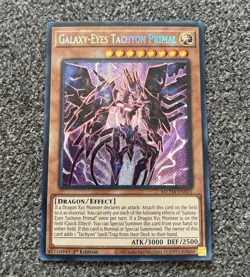 Galaxy-Eyes Tachyon Primal MZTM-EN011 1st Edition Secret Rare Yugioh Pack Fresh - Image 1