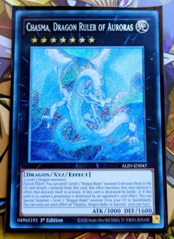 Chasma, Dragon Ruler Of Aurora's (Secret Rare) - ALIN-EN047 - Yu-Gi-Oh TCG - Image 1
