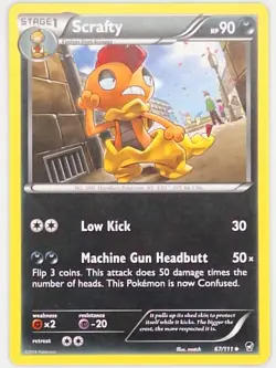 Scrafty 67/111 Pokemon - XY Furious Fists MP - Image 1