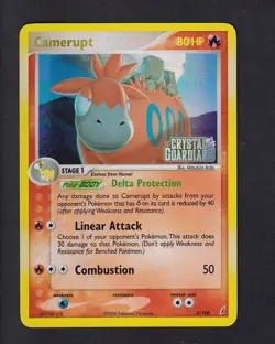 Camerupt 3/100 Reverse Holo Stamped - Pokemon TCG ex Crystal Guardians - Image 1