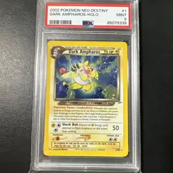 2002 Pokemon Neo Destiny Dark Ampharos Holo 1/105 PSA 9 Mint Unlimited - Image 1