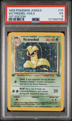 1999 Pokemon Jungle Victreebel #14 Holo 1st Edition PSA 5 - Image 1