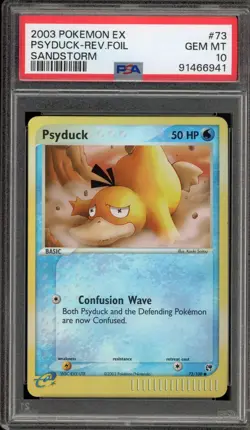 Pokemon Psyduck EX Sandstorm Reverse Holo #73 PSA 10 Gem Mint - Image 1