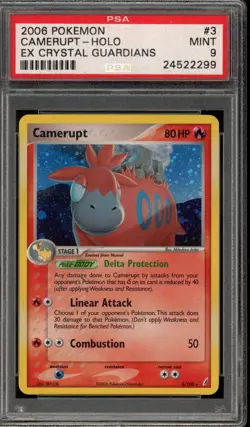 Pokemon Camerupt EX Crystal Guardians Holo Rare #3 PSA 9 Mint - Image 1