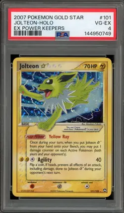 Pokemon Jolteon Gold Star EX Power Keepers Holo Ultra Rare #101 PSA 4 - Image 1
