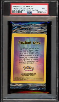 Pokemon Ancient Mew Movie 2000 Sealed Cello Pk. BLK PSA 9 Mint - Image 1