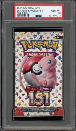 Pokemon 151 MEW EN Sealed Booster Pack PSA 10 Gem Mint - Image 1