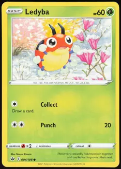 Ledyba 004/198 Common Chilling Reign Pokemon Near Mint - Image 1