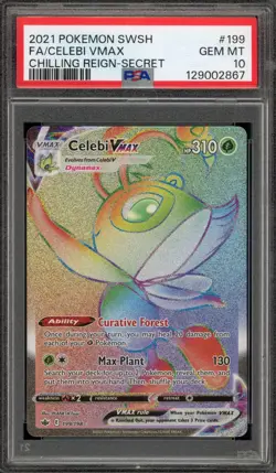 Pokemon Celebi VMAX Chilling Reign Secret Rare #199 PSA 10 Gem Mint - Image 1