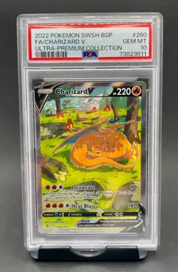 PSA 10 Charizard V #260 SWSH260 Full Art Promo Pokemon UPC Ultra Premium Coll. - Image 1