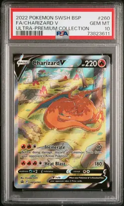 PSA 10 Charizard V #260 SWSH260 Full Art Promo Pokemon UPC Ultra Premium Coll. - Image 3