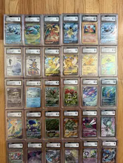 Pokemon - 1 PSA/CGC Graded 8-10 Slab + 2 Sealed English Packs From Lot Pictured - Image 1