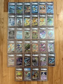 Pokemon - 1 PSA/CGC Graded 8-10 Slab + 2 Sealed English Packs From Lot Pictured - Image 2