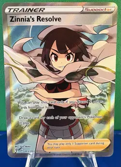 Pokemon TCG Zinnia's Resolve (Full Art) 203/203 - Evolving Skies Ultra Rare - NM - Image 1