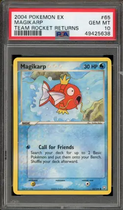 Pokemon Magikarp EX Team Rocket Returns #65 PSA 10 Gem Mint - Image 1
