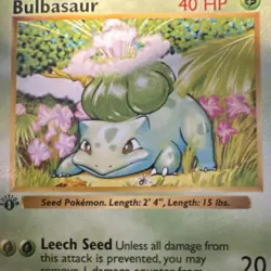Pokemon TCG Bulbasaur 44/102 1st Edition Base Set Regular 40 HP - Image 3