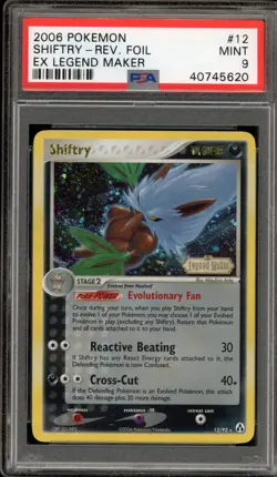 Pokemon Shiftry EX Legend Maker Reverse Holo Rare #12 PSA 9 Mint - Image 1