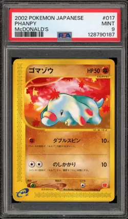 Pokemon 2002 Phanpy McDonald's Japanese Promo #017 PSA 9 Mint - Image 1