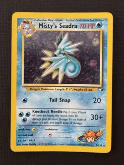 Pokemon Misty's Seadra 9/132 Gym Heroes Stage 1 Holo Rare - Image 1