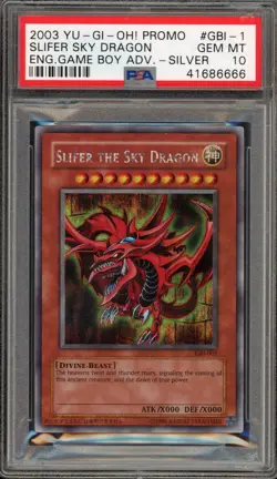 Yu-Gi-Oh! Slifer The Sky Dragon Game Boy ADV Secret Rare Promo GBI-001 PSA 10 - Image 1