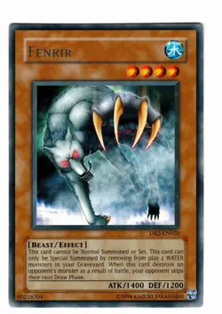 Yugioh- 1X Fenrir - Rare - Unlimited - DR2-EN020 - Near Mint - Image 1