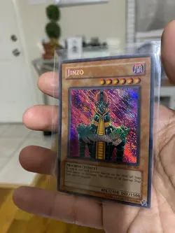 Konami Yu-Gi-Oh! TCG Jinzo PSV-000 Pharaoh's Servant reverse foil misprint - Image 1