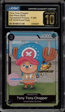 One Piece CCG Tony Tony.Chopper CD '25-26 Event Pk. P-065 CGC 10 Pristine - Image 1