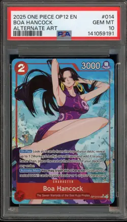 One Piece CCG Boa Hancock Alternate Art OP12-014 PSA 10 Gem Mint - Image 1