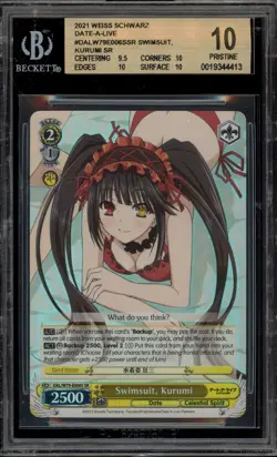 Weiss Schwarz Swimsuit Kurumi DAL/W79-E006S SR BGS 10 Pristine - Image 1