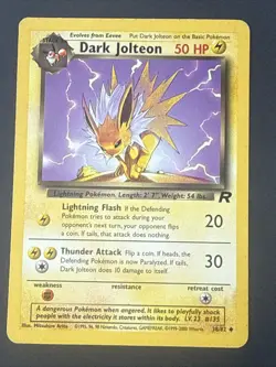 Pokemon Team Rocket Dark Vaporeon, Dark Jolteon, Dark Flareon 3 Card Lot - Image 2