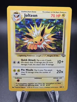 Jolteon Holo 4/64 1999 WOTC Jungle Set Unlimited Pokemon Card LP+ - Image 1