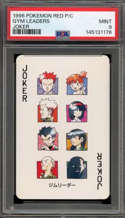 Pokemon Gym Leaders Joker Red Playing Cards Japanese PSA 9 Mint - Image 1