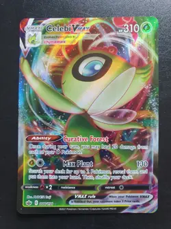 Pokemon TCG Celebi VMAX Chilling Reign Full Art Card 008/198 Sword&Shield - Image 2
