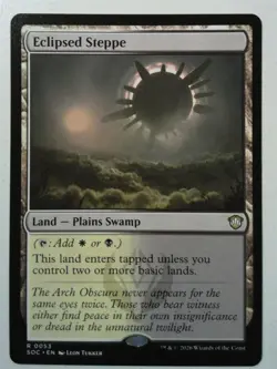Eclipsed Steppe *Rare* Magic MtG x1 SOC Commander Secrets of Strixhaven - Image 1