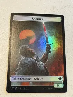 mtg foil token Soldier // Zombie 0009/0013, Commander Masters, unplayed - Image 2
