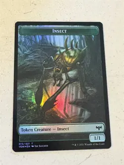 mtg foil token Insect // Boar, 013/012, Innistrad Crimson Vow, unplayed - Image 1