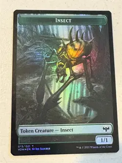 mtg foil token Insect // Spirit, 013/003, Innistrad Crimson Vow, unplayed - Image 2