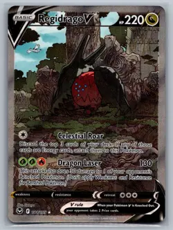 Regidrago V 184/195 Ultra Rare Silver Tempest Pokemon Near Mint - Image 1