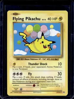 2016 Pokemon XY Evolutions Flying Pikachu #110/108 - Image 1