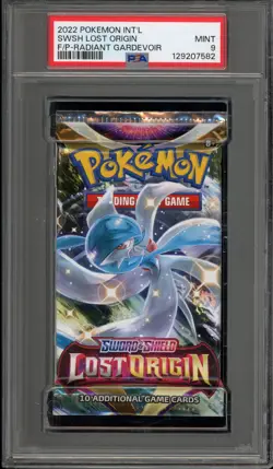 Pokemon Lost Origin Radiant Gardevoir Art Sealed Booster Pack PSA 9 Mint - Image 1