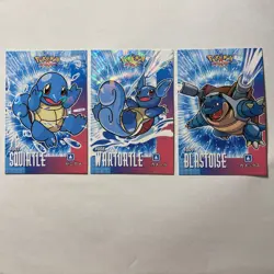 Squirtle Wartortle Blastoise Cracked Ice Holo Pokemon 2024 Database Attacks Peru - Image 1