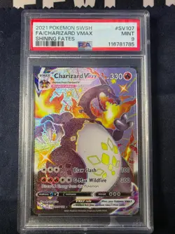 Charizard VMAX #SV107/SV122 Shining Fates PSA 9 Pokemon Card - Image 1