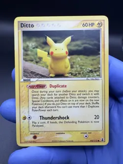 2005 Pokemon Ditto (Pikachu) 63/113 Ex Delta Species Non-Holo Regular LP - Image 2