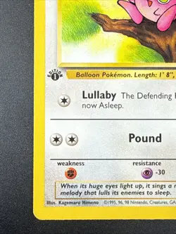 1999 Pokemon Jungle Jigglypuff 54/64 1st Edition - Image 5