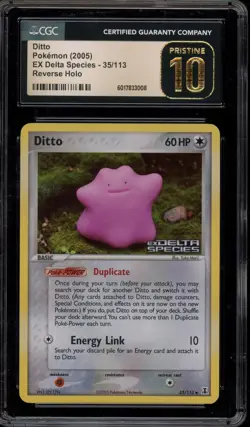 Pokemon Ditto EX Delta Species Reverse Holo #35 CGC 10 Pristine - Image 1