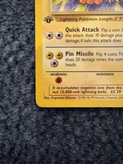 Pokemon Jolteon 20/64 Jungle Regular 1st Edition Vintage 1999 WOTC - MP - Image 5