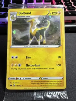 Pokemon - Boltund Cosmos Holo - 076/202 - Sword & Shield Promo Sealed Swirl - Image 1