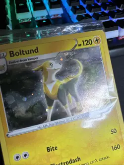 Pokemon - Boltund Cosmos Holo - 076/202 - Sword & Shield Promo Sealed Swirl - Image 2